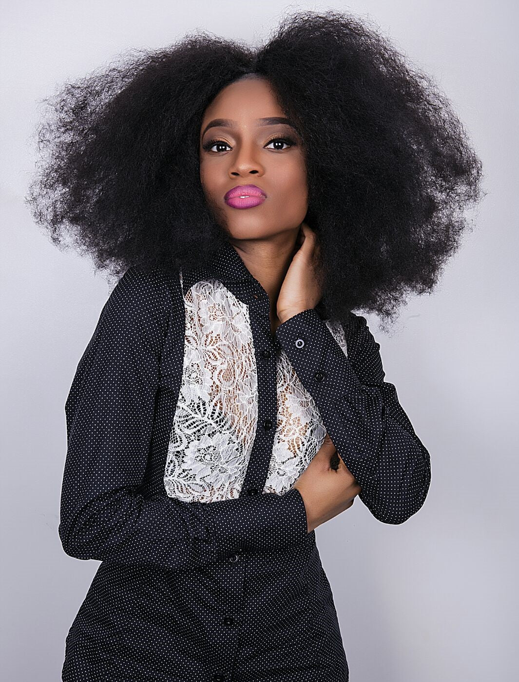 Lace Bib Fitted Shirt