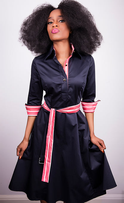 Shirt dress with 3/4 sleeve Qyoot Shirt dress with 3/4 sleeve Qyoot